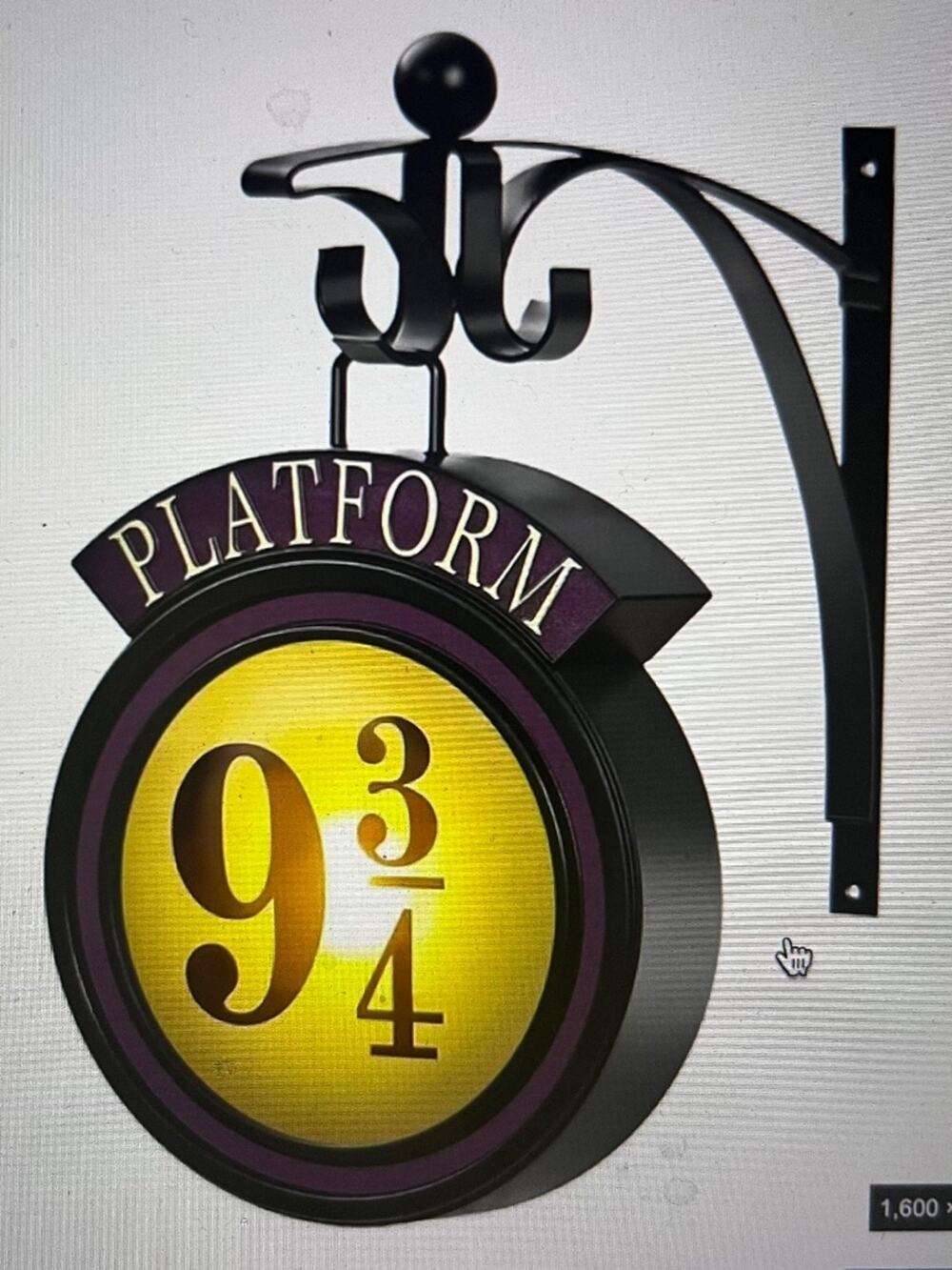 Harry Potter Platform 9 3/4 Wall Light LED Hanging Sign Nightlight Lamp